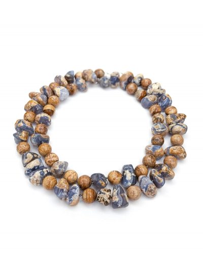 Collar: Calcedonia, Jaspe Paisaje