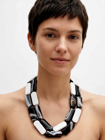Collar: Ónix Bandeado, Magnesita