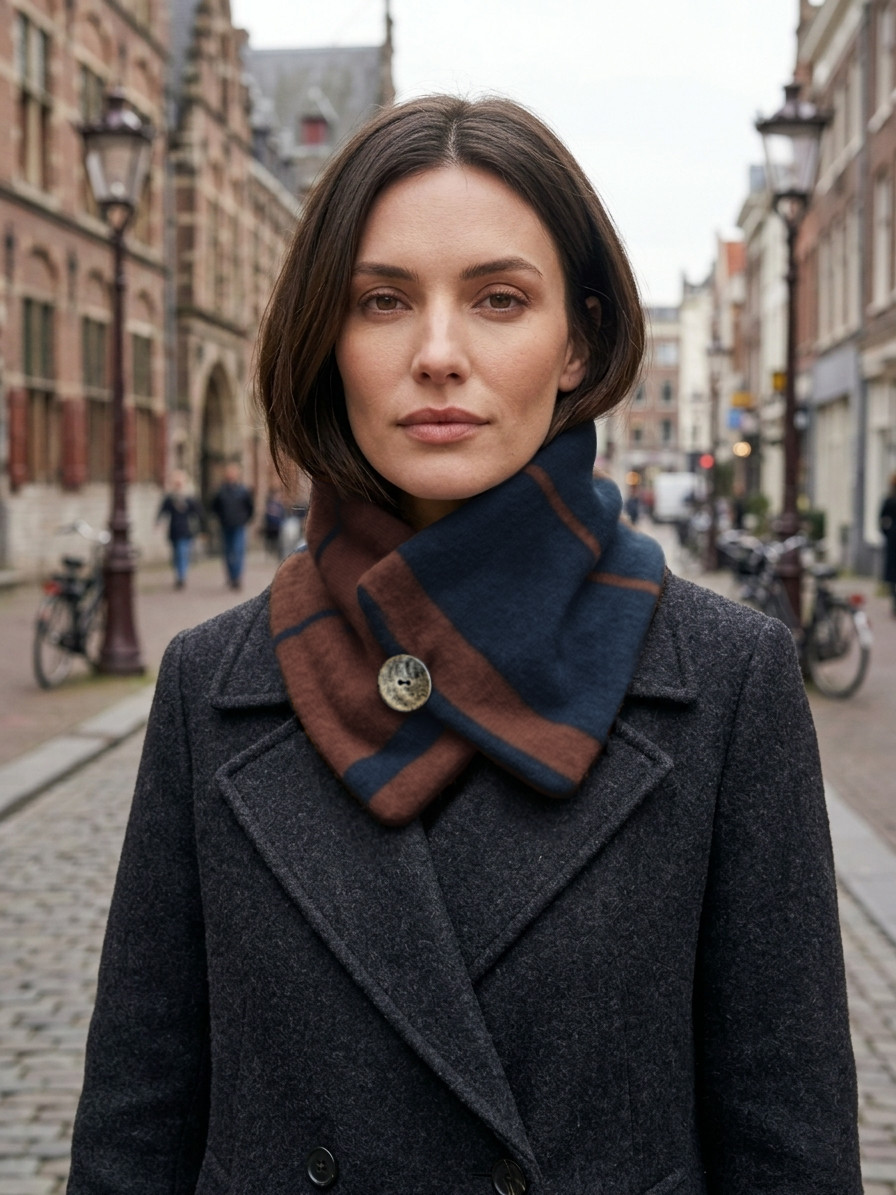 Cuello Terracota y Azul Plomo